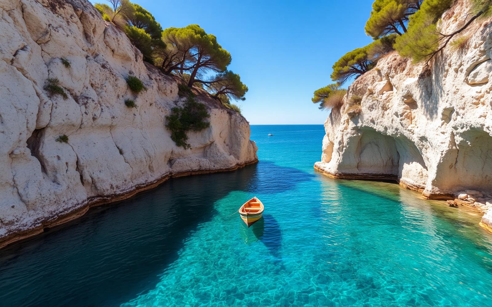 Aguas turquesa y arena blanca características de Formentera